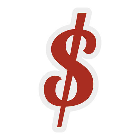 Money concept represented by sign  icon. isolated and flat illustrationのイラスト素材