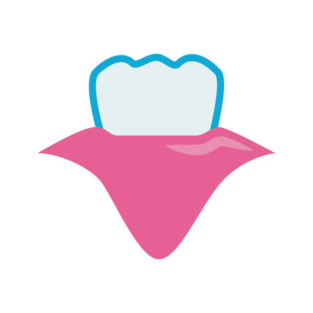 Dental care concept represented by tooth icon. isolated and flat illustrationのイラスト素材