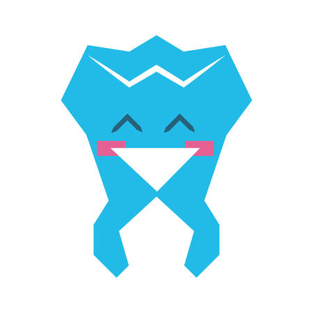 Dental care concept represented by cartoon tooth icon. isolated and flat illustrationのイラスト素材
