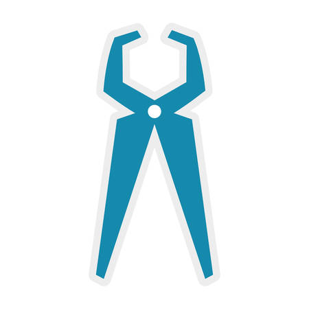 Dental care instrument concept represented by pliers icon. isolated and flat illustrationのイラスト素材