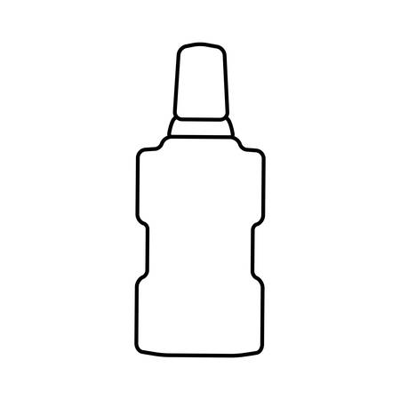 Dental care instument concept represented by mouthwash icon. isolated and flat illustrationのイラスト素材