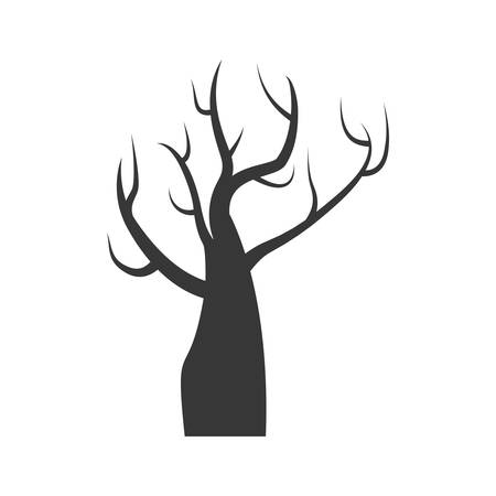 Nature and plant concept represented by dry tree icon. isolated and flat illustrationのイラスト素材