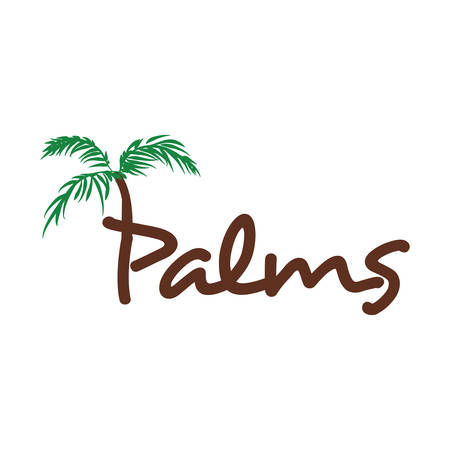 Nature and plant of summer concept represented by palm tree icon. isolated and flat illustrationのイラスト素材