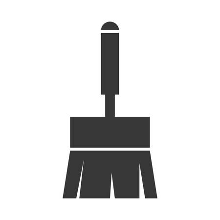 Constuction and repair concept represented by paint brush tool icon. isolated and flat illustrationのイラスト素材