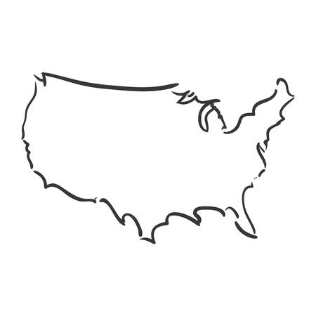 USA concept represented by map icon. isolated and flat illustrationのイラスト素材