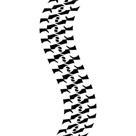 Tire  concept represented by wheel print icon. isolated and flat illustrationのイラスト素材