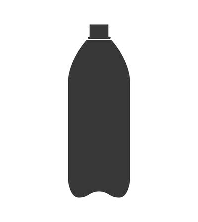 Soda and drink  concept represented by silhouette bottle icon. isolated and flat illustrationのイラスト素材