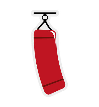 Healthy lifestyle concept represented by boxing bag icon. isolated and flat illustrationのイラスト素材