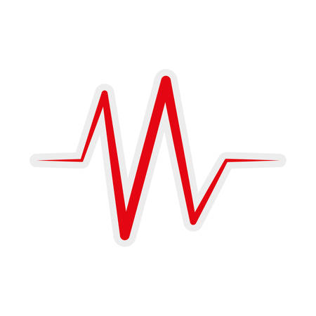 Healthy lifestyle concept represented by pulse line  icon. isolated and flat illustrationのイラスト素材