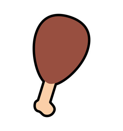 Healthy and organic food concept represented by Chicken icon. isolated and flat illustrationのイラスト素材