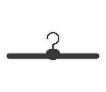 Hanger object concept represented by hook icon. Isolated and flat illustrationのイラスト素材