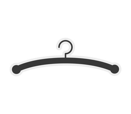 Hanger object concept represented by hook icon. Isolated and flat illustrationのイラスト素材