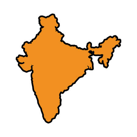 Indian culture concept represented by map icon. Isolated and flat illustrationのイラスト素材