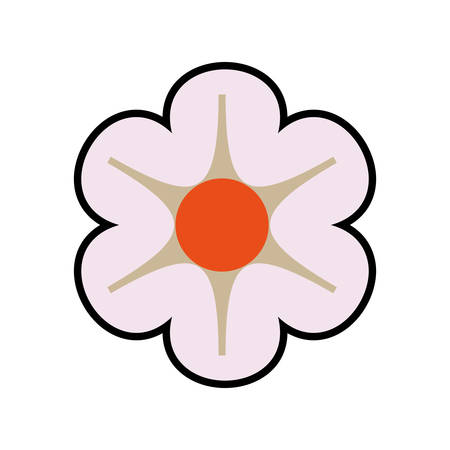Nature and plant concept represented by flower icon. Isolated and flat illustrationのイラスト素材