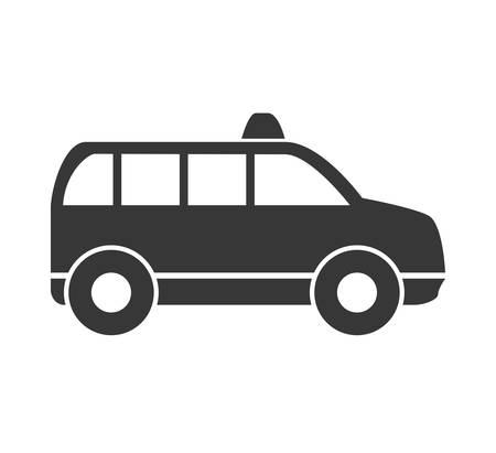 Public service concept represented by taxi car icon. Isolated and flat illustrationのイラスト素材