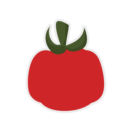 Organic and Healthy food concept represented by tomato icon. Isolated and flat illustrationのイラスト素材