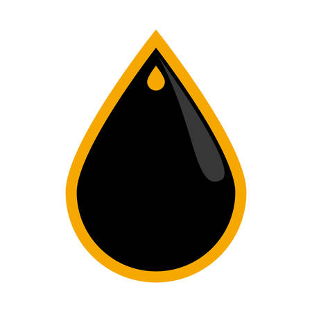 Oil industry concept represented by drop icon. Isolated and flat illustrationのイラスト素材
