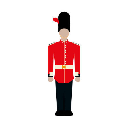 United kingdom concept represented by soldier icon. Isolated and flat illustrationのイラスト素材