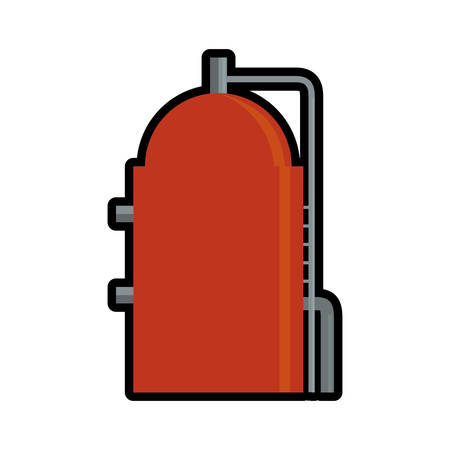 Industry and factory concept represented by plant building icon. Isolated and flat illustrationのイラスト素材