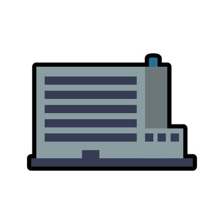 Industry and factory concept represented by plant building icon. Isolated and flat illustrationのイラスト素材