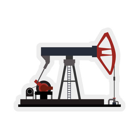 Oil industry concept represented by Oil pump icon. Isolated and flat illustrationのイラスト素材