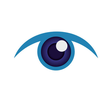 look concept represented by blue eye icon. Isolated and flat illustrationのイラスト素材