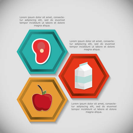 Nutrition and Organic concept represented by Infographic icon. Colorfull illustration.のイラスト素材