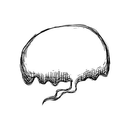 Communication concept represented by bubble icon. Isolated and sketch illustrationのイラスト素材