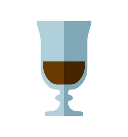 Drink concept represented by coffee mug glass icon. Isolated and flat illustrationのイラスト素材
