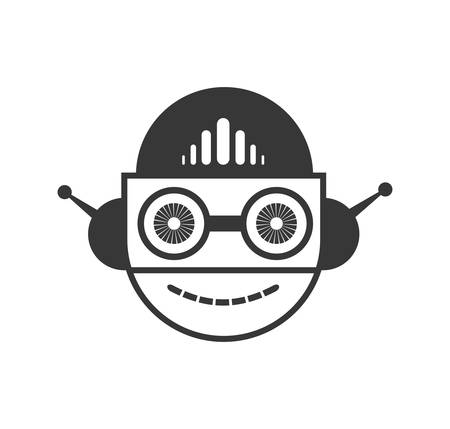 Machine concept represented by robot cartoon icon. Isolated and flat illustrationのイラスト素材