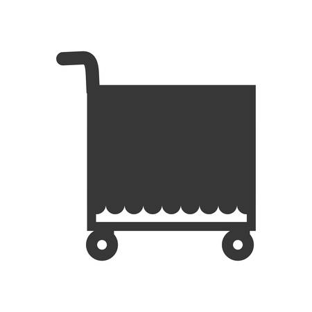 Hotel concept represented by waiter cart icon. Isolated and flat illustrationのイラスト素材