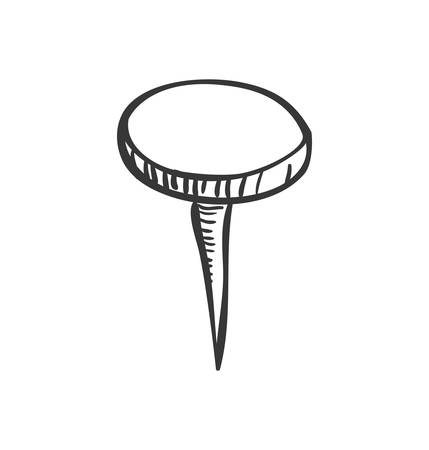 Tool concept represented by nut icon. Isolated and sketch illustrationのイラスト素材