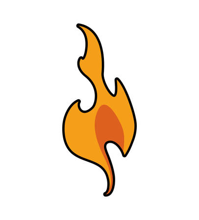 Fire concept represented by flame icon. Isolated and flat illustrationのイラスト素材