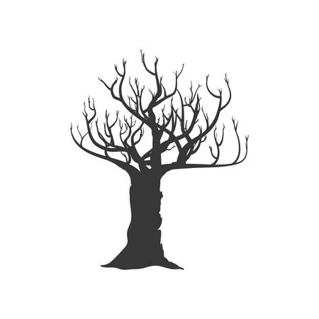 Nature concept represented by Dry tree icon. Isolated and flat illustrationのイラスト素材