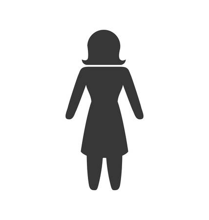 Pictogram concept represented by woman icon. Isolated and flat illustrationのイラスト素材