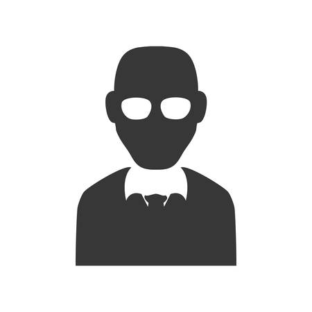 Avatar concept represented by Man silhouette icon. Isolated and flat illustrationのイラスト素材