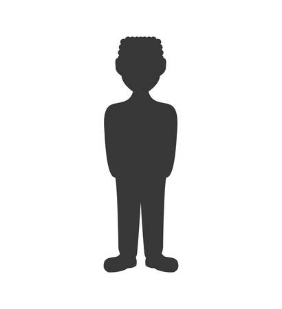 Avatar concept represented by Man silhouette icon. Isolated and flat illustrationのイラスト素材