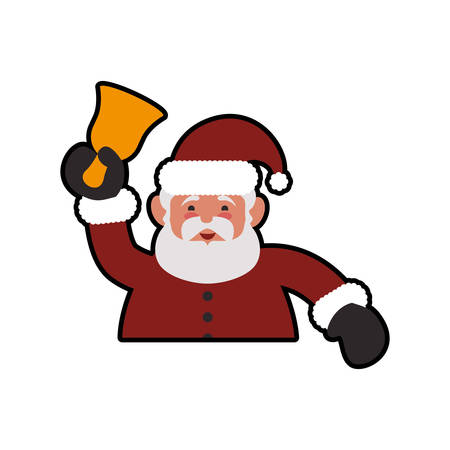 Merry Christmas concept represented by Santa cartoon icon. Isolated and flat illustrationのイラスト素材