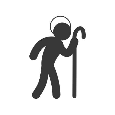 Merry Christmas concept represented by Joseph icon. Isolated and flat illustrationのイラスト素材