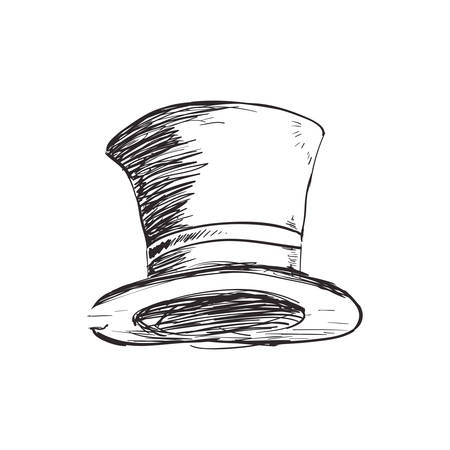Cloth concept represented by sketch hat icon. Isolated and flat illustrationのイラスト素材