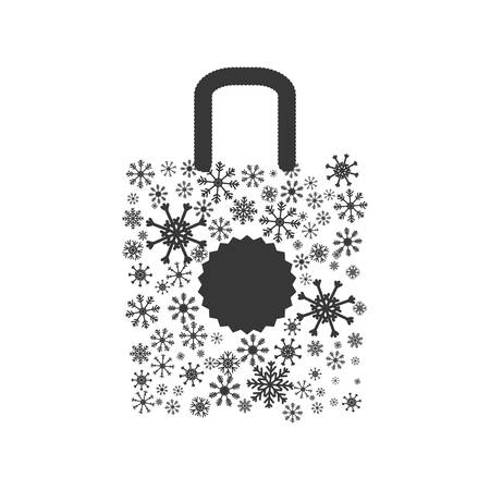 Merry Christmas concept represented by shopping bag icon. Isolated and flat illustrationのイラスト素材
