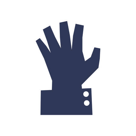 Help gesture concept represented by human hand icon. Isolated and flat illustration.のイラスト素材