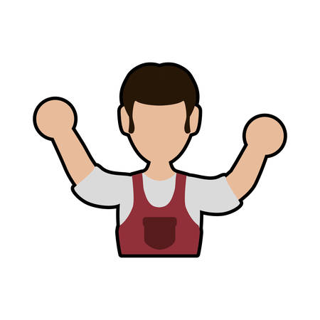 Avatar male concept represented by Man icon. Isolated and flat illustrationのイラスト素材