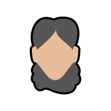 Avatar female concept represented by gradmother head icon. Isolated and flat illustrationのイラスト素材