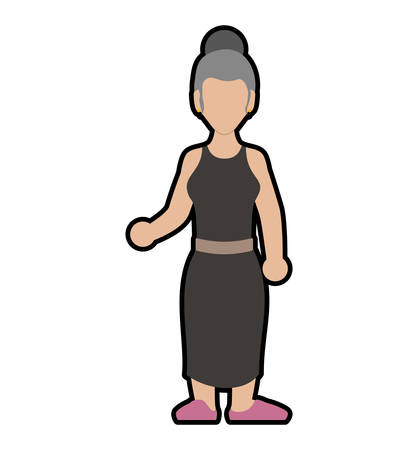 Female avatar concept represented by woman icon. Isolated and flat illustrationのイラスト素材