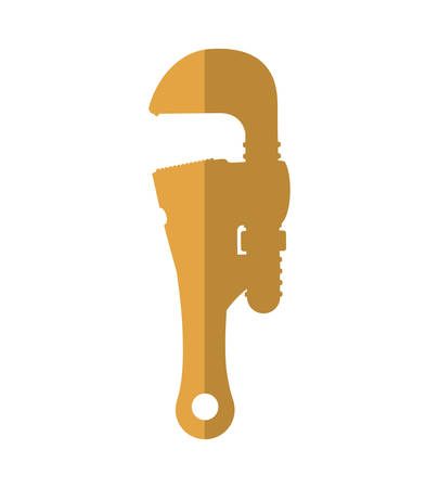 Tool, repair and construction concept represented by wrench icon. Isolated and flat illustrationのイラスト素材