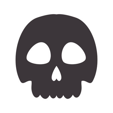 Death concept represented by skull icon. Isolated and flat illustrationのイラスト素材