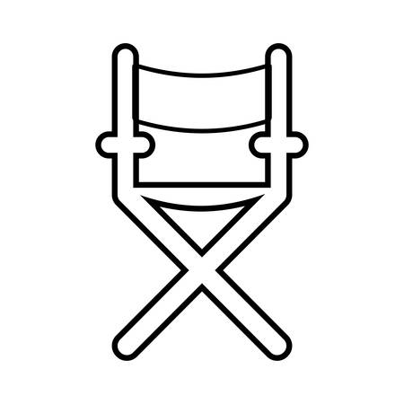 Cinema and Movie concept represented by Directors chair icon. Isolated and flat illustrationのイラスト素材