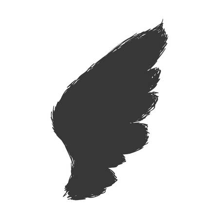 Bird concept represented by Wing icon. Isolated and flat illustrationのイラスト素材