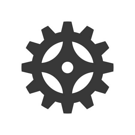 Machine part concept represented by gear icon. Isolated and flat illustrationのイラスト素材
